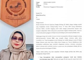 Diduga Ganggu Pelayanan dan Intimidasi: KI Babel Laporkan Oknum Wartawan ke Dewan Pers