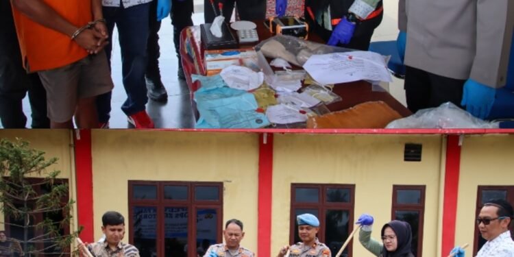 Polres Pelabuhan Belawan Musnahkan Barang Bukti Narkotika Hasil Tangkapan Sat Narkoba