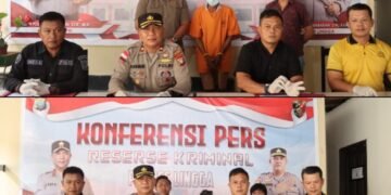 Pelaku Pencabulan 2 Anak dibawah Umur Ditangkap, Polres Lingga Gelar Press Conference
