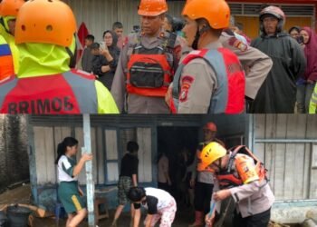 Polda Sumut Kerahkan 345 Personel Brimob Tangani Bencana di Delapan Wilayah Terdampak