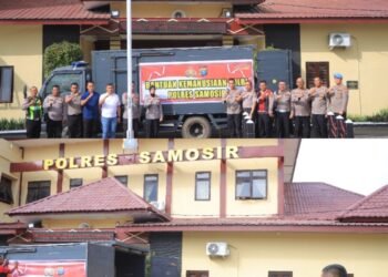 1 Truck Bantuan Kemanusiaan Dari Polres Samosir untuk Masyarakat Terdampak Bencana di Sumatera Utara