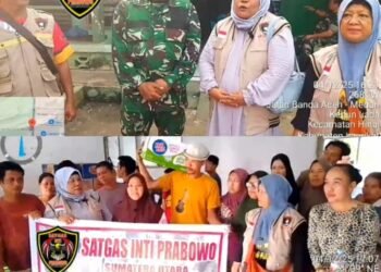 Satgas Inti Prabowo Sumut Berikan Bantuan Kemanusiaan bagi Warga Terdampak Banjir di Tanjung Pura 