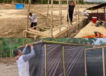 Brimob Polda Sumut Bangun MCK dan Tandon Air Bersih untuk Korban Banjir Bandang di Batang Toru