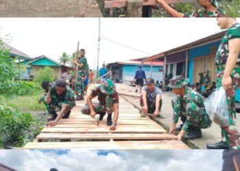 Hari Juang Kartika: Satgas Yonif 123/Rajawali Bangun Pasar Baru Bagi Pedagang Kampung Ayis Fayit