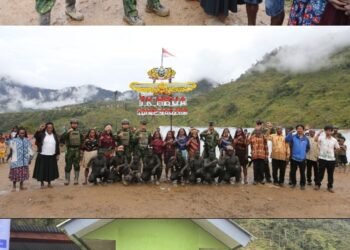 Air Kehidupan Mengalir di Pegunungan Nduga, Pangkogabwilhan III Resmikan Fasilitas Air Bersih dan MCK Karya Bhakti di Distrik Mbua