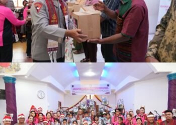 Natal Berbagi, Polda Sumut-Bhayangkari Salurkan Bingkisan dan Trauma Healing Bagi Anak