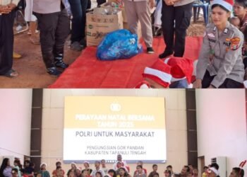 Rayakan Natal di Tengah Bencana, Polri Hadir Menguatkan Warga Adiankoting 