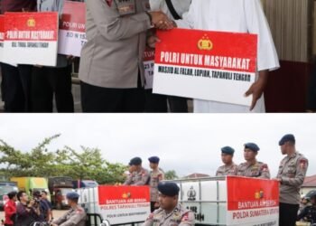 Wakapolri Salurkan Bantuan Kemanusiaan dan Siapkan Sumur Bor bagi Warga Terdampak Banjir Bandang Tapteng