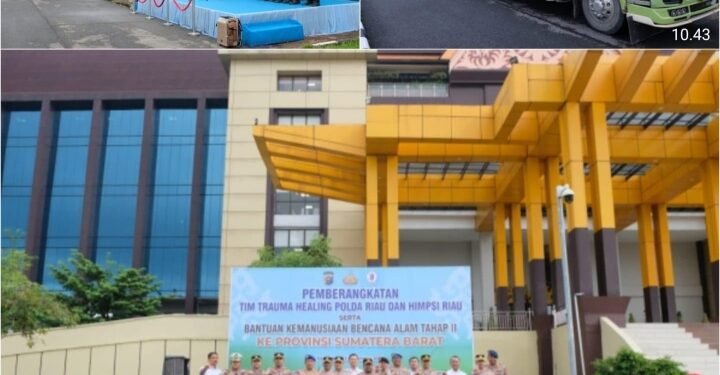 Polda Riau Kirim Tim Trauma Healing dan Bantuan Tahap Kedua ke Agam