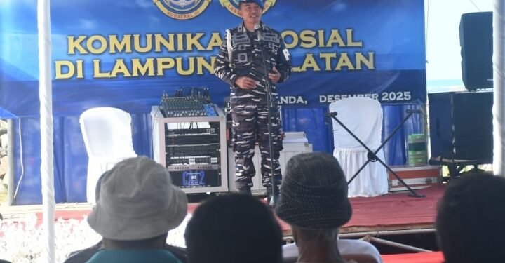 Pererat Kemanunggalan TNI AL dengan Masyarakat Pesisir, Lanal Lampung Laksanakan Komsos di Lampung Selatan