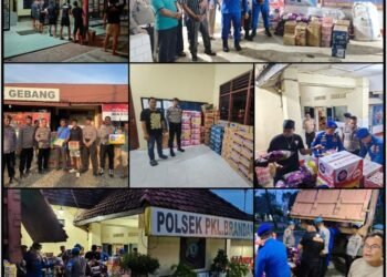 Polres Langkat Salurkan Bansos Kolaborasi Donatur untuk Warga Terdampak Banjir di Empat Polsek dan Sat Polairud