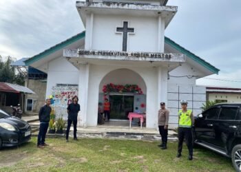 Polres Bangka Barat Pastikan Ibadah Natal Anak di Gereja Persekutuan Kristen Mentok Berjalan Aman dan Kondusif