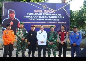 Lapas Kelas IIA Bengkalis Gelar Apel Siaga Pengamanan Natal 2025 dan Tahun Baru 2026