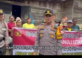 Polres Taput Pasang 4 Titik Sumur Bor di Wilayah Terdampak Bencana Longsor Dan Banjir di Kabupaten Taput Akhir Nopember Lalu.