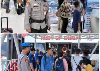 Polres Dumai Perketat Pengamanan Keberangkatan Ferry Domestik dan Internasional Dalam Operasi Lilin 2025