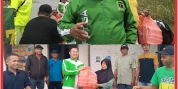 Ribuan Nasi Bungkus Menyasar Tiga Desa, H.Suwito : Aksi Peduli Korban Banjir
