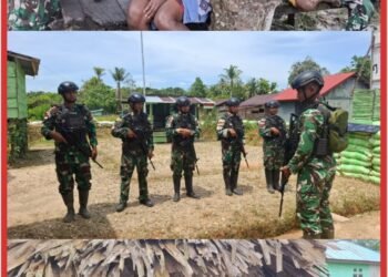 Satgas Pamtas Kewilayahan RI-PNG Yonif 410/Alg Sepenuh Hati Demi Papua Sehat dan Sejahtera