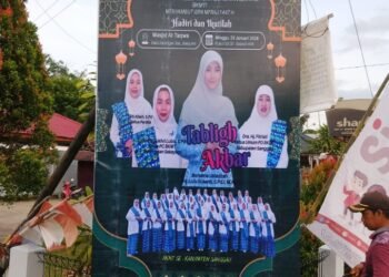 Ribuan Jama’ah Hadiri Tabligh Akbar BKMT Sekayam, Lalu Lintas Dijaga Ketat Aparat