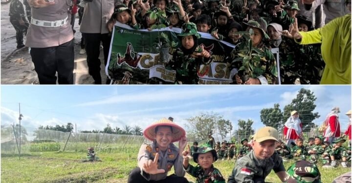 Polsek Bukit Kapur Tanamkan Kesadaran Lingkungan Sejak Dini melalui Kegiatan Anak Green Policing (AGIP)