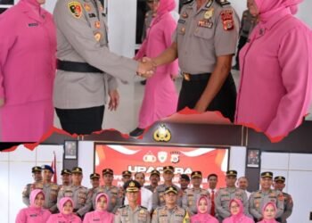 Polres Pidie Gelar Upacara Kenaikan Pangkat Pengabdian Personel