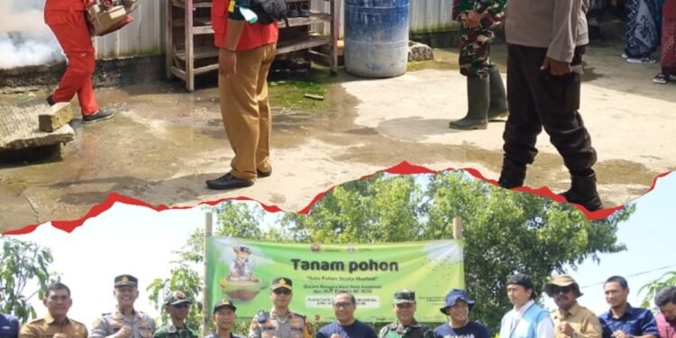 Mobilitas Tinggi Babinsa Sokobanah Dampingi Fogging di Ponpes Langgar Anyar