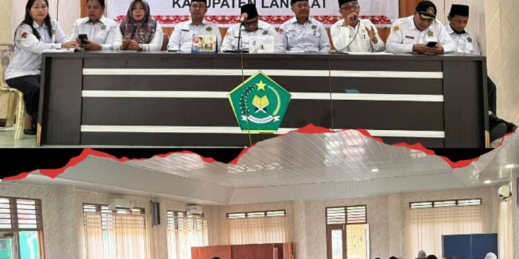 Rapat Koordinasi Aula Kemenag langkat dan Kepala Sekolah Bahas Penguatan Pendidikan Keagamaan