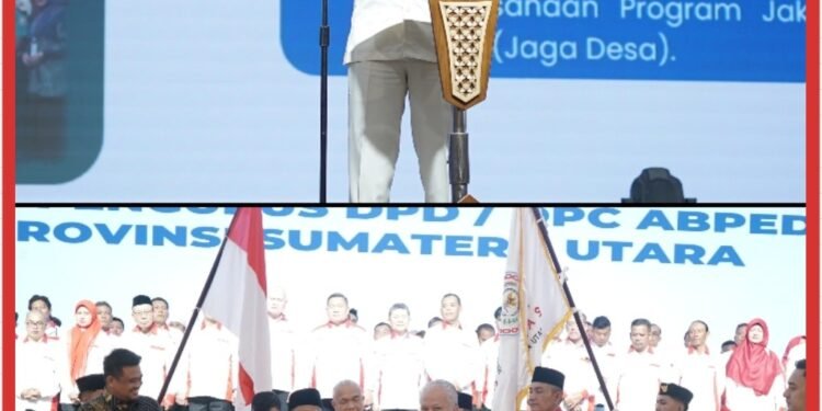 Dukung Program Jaga Desa, Kajati Sumatera Utara Dampingi Jaksa Agung Muda Intelijen Pada Kegiatan Pengukuhan Pengurus DPD Dan DPC Asosiasi Badan Permusyawaratan Desa Nasional Se Sumatera Utara