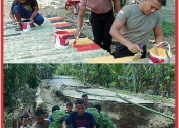 Brimob Polda Sumut Bangun Jembatan Darurat di Pelosok Tapsel, Akses Warga Kembali Terhubung