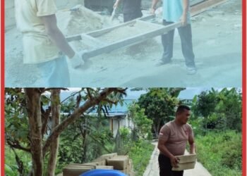 Tangan Bersatu Bangun Harapan: Brimob Bersama Warga Dirikan Rumah Korban Banjir di Tolang Julu