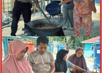 Dapur Lapangan Polda Sumut Hidangkan Menu Buka Puasa bagi Warga Terdampak Bencana di Aek Ngadol