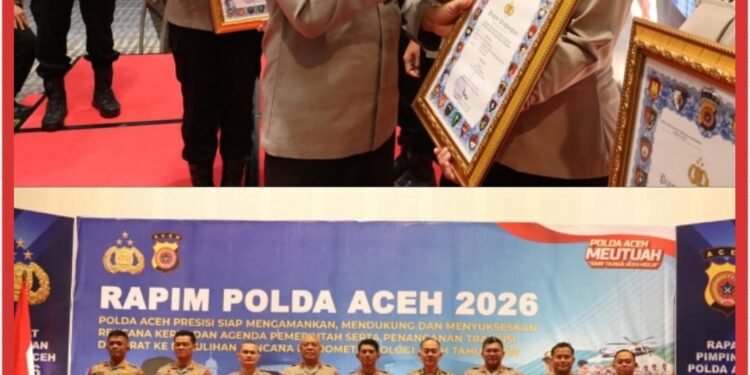 Polres Nagan Raya Raih Dua Penghargaan di Rapim Polda Aceh 2026