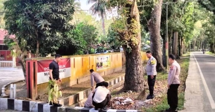 Personel Polsek Secanggang Laksanakan Kurvei di Lingkungan Polsek