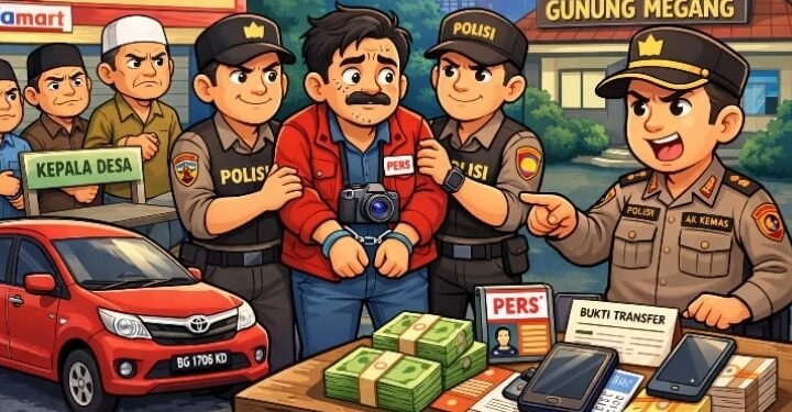 Peras Kades Pakai Kedok Pers, Pria Asal OKI Diamankan Polsek Gunung Megang