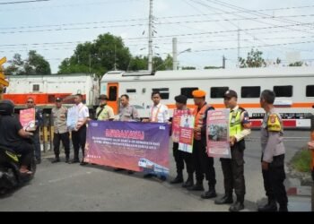 Tingkatkan Keselamatan Perjalanan KA di Perlintasan Sebidang, KAI Daop 6 Gelar Sosialisasi Keselamatan Lintas Maguwo-Brambanan