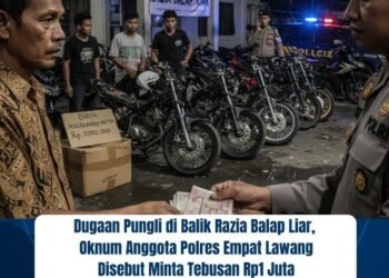 Razia Balap Liar, Motor Diangkut, Oknum Polisi Polres Empat Lawang Diduga Minta Tebusan Rp.1000.000 Agar Motor Dapat Keluar