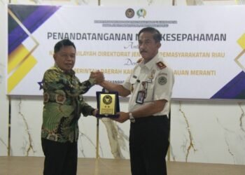 Wujudkan Pemasyarakatan Berdampak, Kepala Lapas Pekanbaru Hadiri Penandatanganan MoU Kanwil Ditjenpas Riau dengan Pemkab Kepulauan Meranti