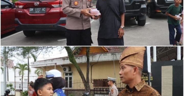 Polres Dumai Bagikan Takjil Ramadhan 1447.H Kepada Pengguna Jalan    