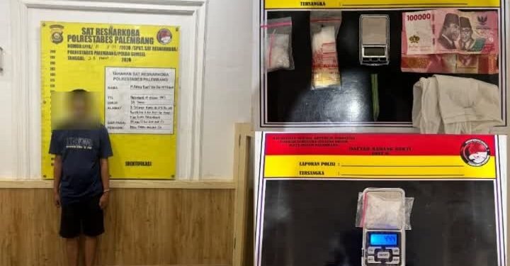 Perangi Peredaran Gelap Narkotika, Satresnarkoba Polrestabes Palembang Tangkap Buruh Pengedar Sabu