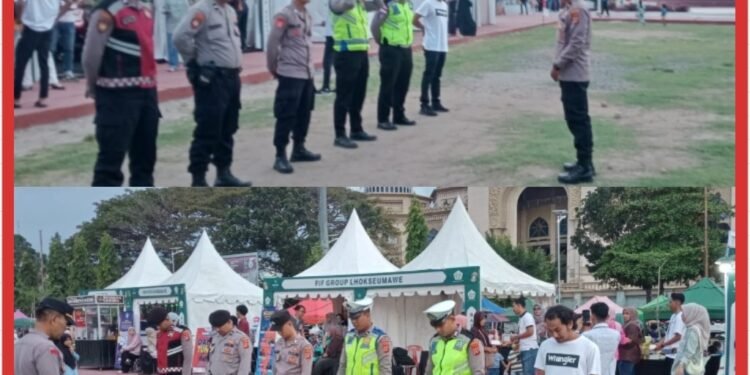 Polres Lhokseumawe Amankan Bazar Ramadhan di Lapangan Hiraq, Ragam Lomba Islami Semarakkan Penutupan