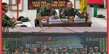 Tim Garbinter Pusterad Tinjau Satgas Yonif 643/WNS