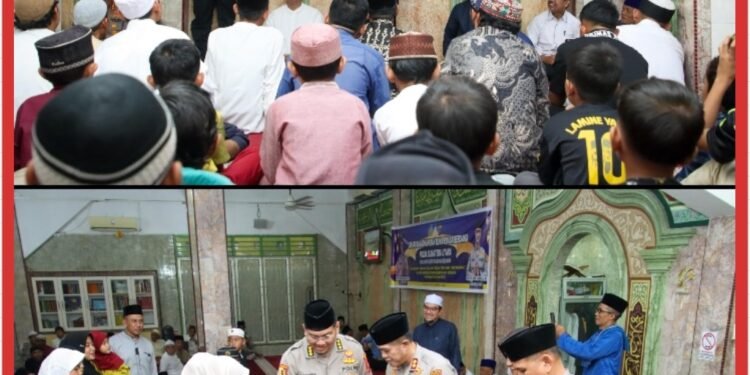 Safari Ramadhan Polda Sumut dan Polres Pelabuhan Belawan di Masjid Al-Muttaqin, Pererat Silaturahmi dan Sampaikan Pesan Kamtibmas