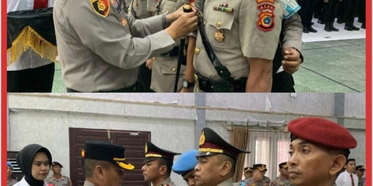 Kapolres Aceh Utara Pimpin Upacara Sertijab Kasat Intelkam dan Kasat Res Narkoba