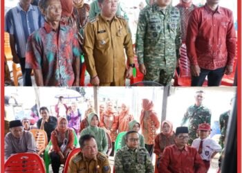 Dandim 0402/OKI-OI Ikuti Vidcon Peresmian 218 Jembatan Gantung Garuda Bersama Presiden