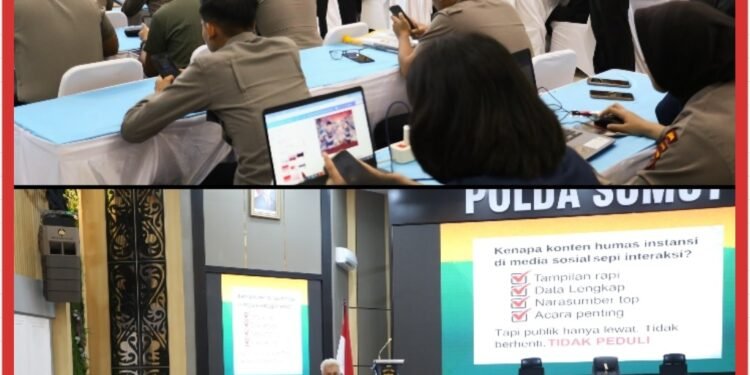 Polda Sumut Gelar Pelatihan Kehumasan, Personel Belajar Teknik Hook Berita Hingga Editing Video