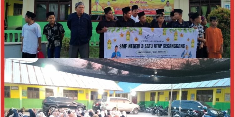 SMPN 3 Satu Atap Secanggang Berbagi Takjil dan Gelar Buka Puasa Bersama
