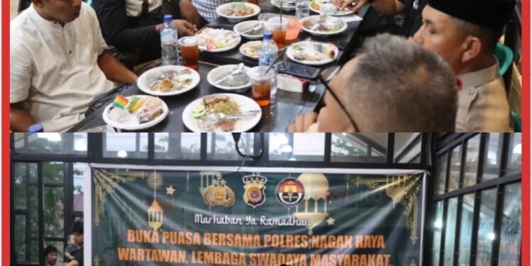 Pererat Sinergi di Bulan Ramadhan, Polres Nagan Raya Gelar Buka Puasa Bersama Wartawan, LSM dan LBH
