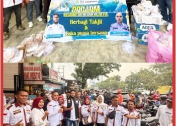 DPC LPM Kecamatan Medan Helvetia Berbagi Takjil dan Gelar Buka Puasa Bersama