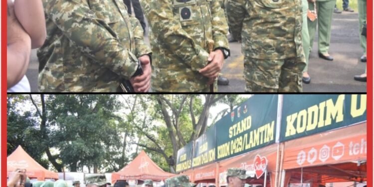 Danrem 043/Gatam Hadiri Pembukaan Bazar Ramadhan Kodam XXI/Radin Inten di Lapangan Saburai.