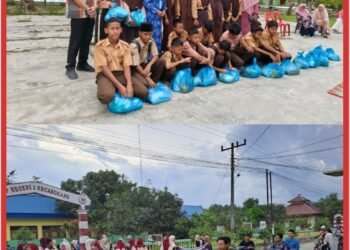 SMPN I Secanggang Gelar Pembagian Takjil, Santunan Sembako, dan Penyerahan Hadiah Lomba Azan serta Tahfidz