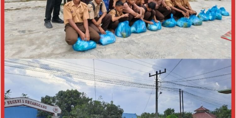 SMPN I Secanggang Gelar Pembagian Takjil, Santunan Sembako, dan Penyerahan Hadiah Lomba Azan serta Tahfidz